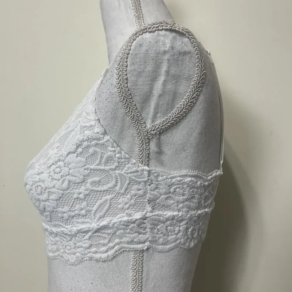 1 Women Lace‎ Bralette Sexy Bra Floral Lingerie Sleepwear Night Top Small White